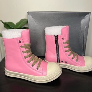Authentic high top ‘pink Rick Owens size 7 (euro 37)